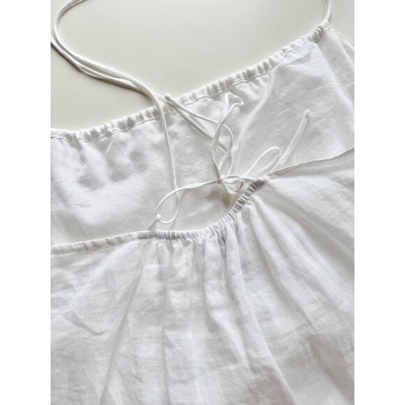 BANANA REPUBLIC White Ramie A-Line Square Neck Camisole Tank, Size Petite S - Picture 7 of 12